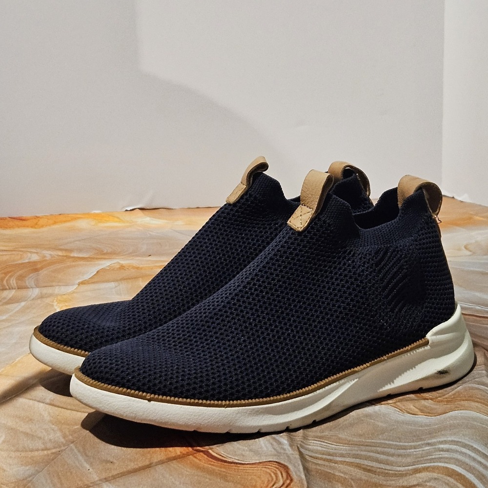 Johnston & Murphy Womens Blue Knit Slip On Sneakers Size Unknown